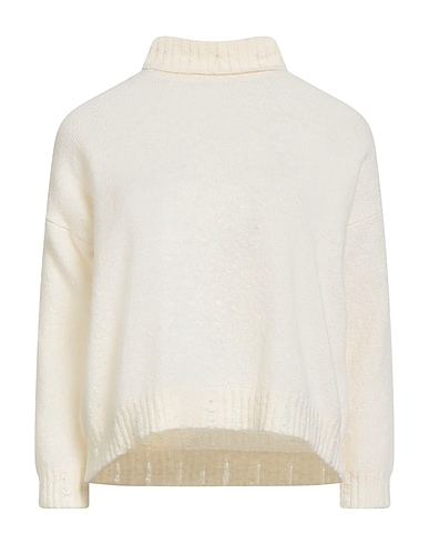 ANNECLAIRE Polo neck White 67% Wool, 33% Silk