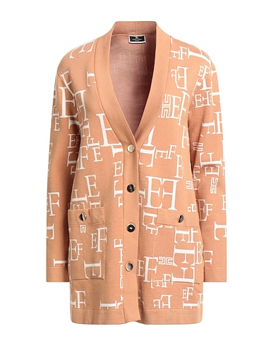 ELISABETTA FRANCHI Cardigan Sand 50% Viscose, 28% Polyamide, 22% Polyester