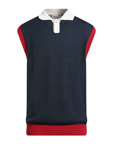 GALLIA Sleeveless sweater Midnight blue 75% Linen, 25% Cotton