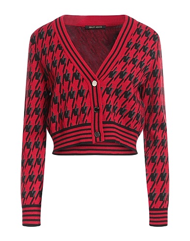 GAUDÌ Strickjacke JEANS Rot 45% Viskose, 25% Polyester, 20% Polyamid, 10% Metallfaser