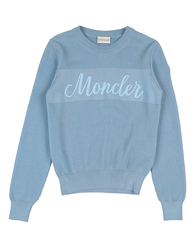 MONCLER Sweater Light blue 100% Cotton