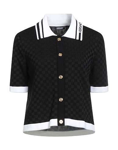 VERSACE Cardigan Black 85% Cotton, 15% Viscose