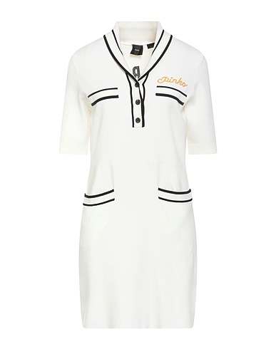 PINKO Short dress Ivory 76% Viscose, 24% Polyamide, Polyester