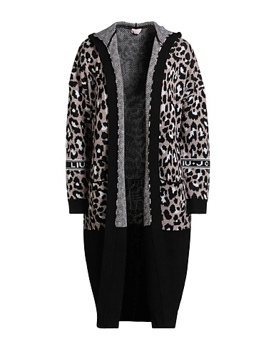 LIU •JO Cardigan Black 50% Polyester, 30% Wool, 17% Acrylic, 3% Metallic Polyester