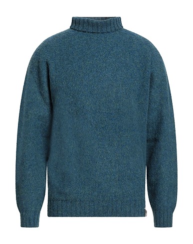 H953 Rollkragenpullover Aquamarin 100% Schurwolle