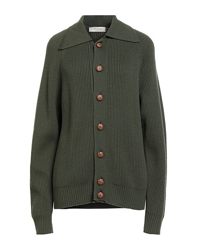 GIULIVA HERITAGE Cardigan Military green 100% Virgin Wool