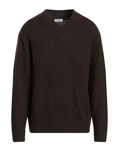 SANDRO Pullover Braun 50% Wolle, 50% Yakwolle