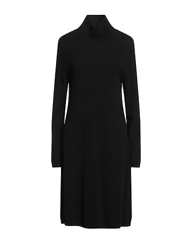FFC Midi dress Black 70% Wool, 30% Cashmere