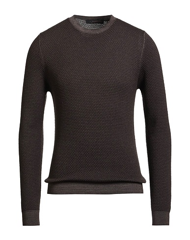 JEORDIE'S Sweater Dark brown 100% Merino Wool