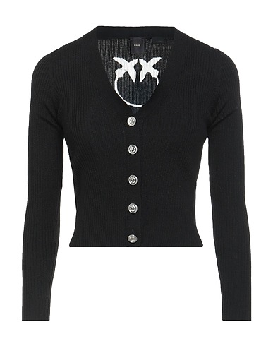 PINKO Cardigan Nero 100% Lana, Poliestere, Nylon