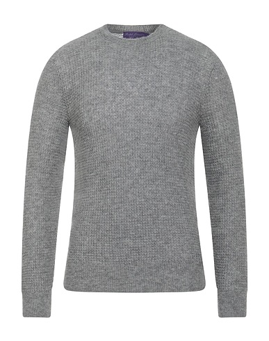 RALPH LAUREN PURPLE LABEL Cashmere jumper Grey 74% Cashmere, 26% Mulberry silk