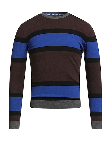 IN MY HOOD Sweater Dark brown 50% Cotton, 38% Acrylic, 12% Wool