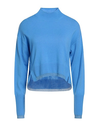 PINKO Pullover Blu chiaro 90% Lana, 10% Cachemire, Poliestere, Fibra di metallo