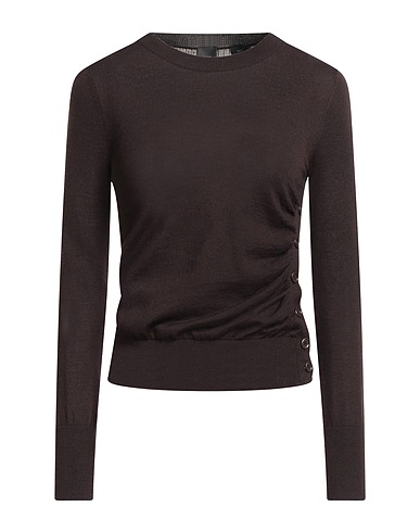 PINKO Jumper Dark brown 100% Wool