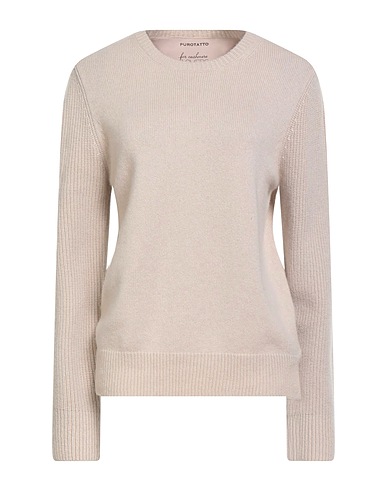PUROTATTO Maglia in Cachemire Beige 100% Cachemire
