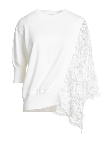 TWINSET Pullover Bianco 100% Cotone, Poliammide, Viscosa