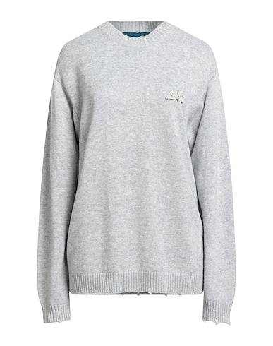 SUN 68 Sweater Light grey 50% Merino Wool, 35% Viscose, 10% Polyamide, 5% Cashmere