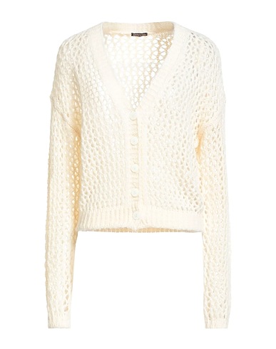 MALÌPARMI Cardigan Cream 43% Acrylic, 30% Polyamide, 27% Mohair wool