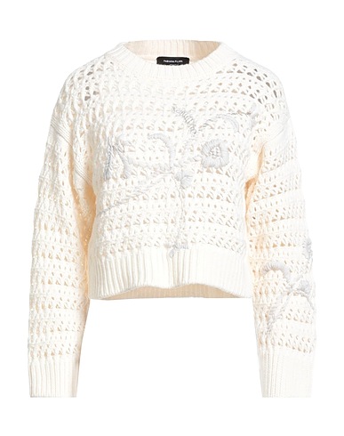 FABIANA FILIPPI Sweater Cream 75% Virgin Wool, 15% Silk, 10% Cashmere, Brass