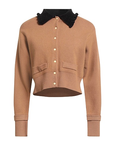 SANDRO Cardigan Cammello 53% Viscosa, 21% Lana, 15% Poliestere, 9% Poliammide, 2% Cachemire