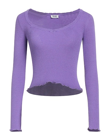 LIU •JO Sweater Purple 52% Viscose, 28% Polyester, 20% Polyamide