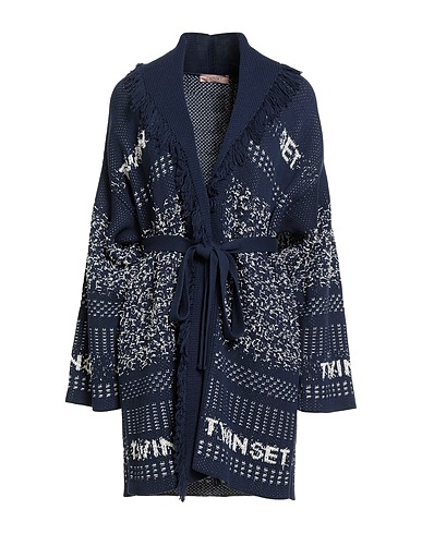 TWINSET Cardigan Midnight blue 98% Cotton, 2% Polyamide