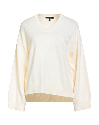 ARMANI EXCHANGE Jumper Ivory 60% Cotton, 40% Acrylic, Polyamide, Elastane