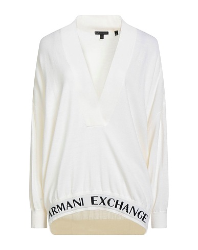 ARMANI EXCHANGE Pullover Cremeweiß 50% Acryl, 50% Schurwolle