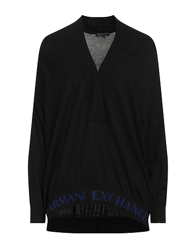 ARMANI EXCHANGE Jumper Black 50% Acrylic, 50% Virgin Wool