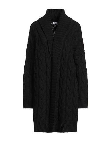 REBEL QUEEN by LIU •JO Cardigan Black 75% Acrylic, 10% Viscose, 10% Wool, 5% Alpaca wool