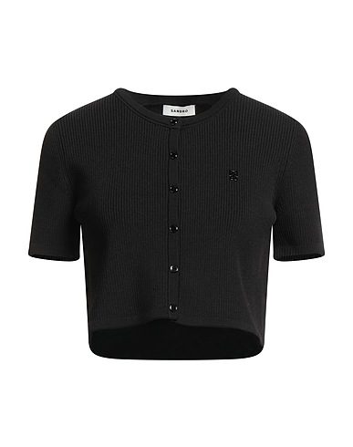 SANDRO Cardigan Black 58% Viscose, 41% Polyamide, 1% Elastane