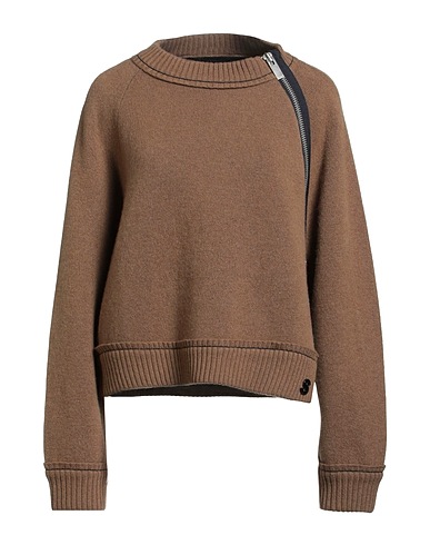 SACAI Cashmere blend Brown 53% Cashmere, 44% Cotton, 2% Nylon, 1% Polyurethane