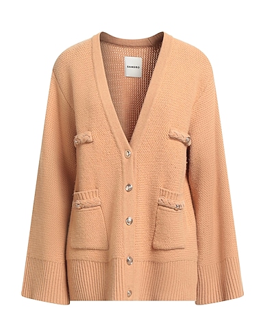 SANDRO Cardigan Camel 100% Wool