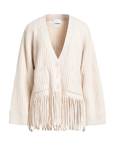 SANDRO Cardigan Beige 55% Wool, 45% Cotton