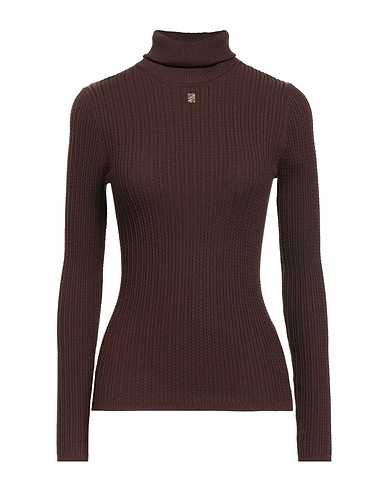 SANDRO Polo neck Chocolate brown 61% Lyocell, 25% Wool, 14% Polyamide