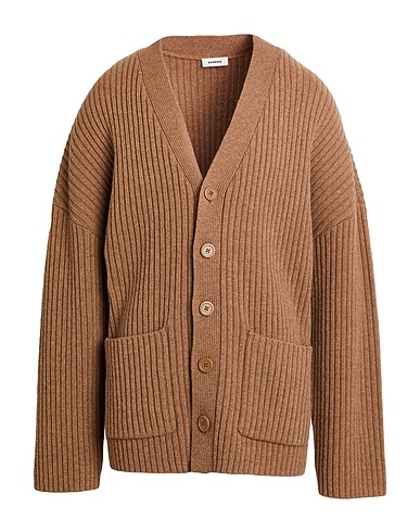 SANDRO Cardigan Camel 79% Wool, 21% Polyamide