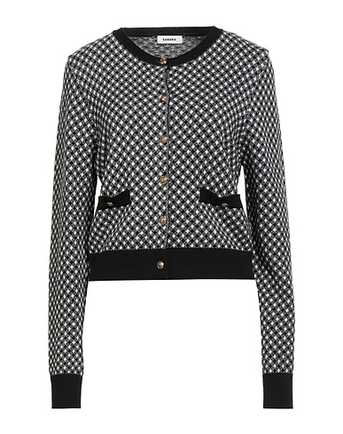 SANDRO Cardigan Black 66% Wool, 18% Viscose, 10% Polyamide, 6% Cashmere