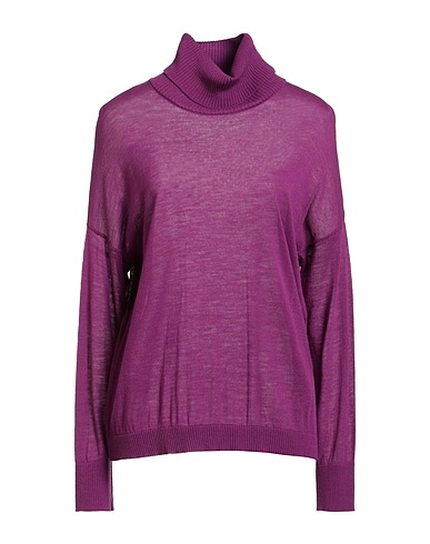 CROCHÈ Turtleneck Purple 50% Merino Wool, 50% Acrylic