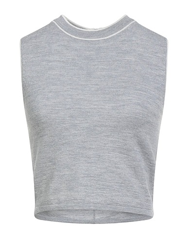 SANDRO Top Grey 100% Wool