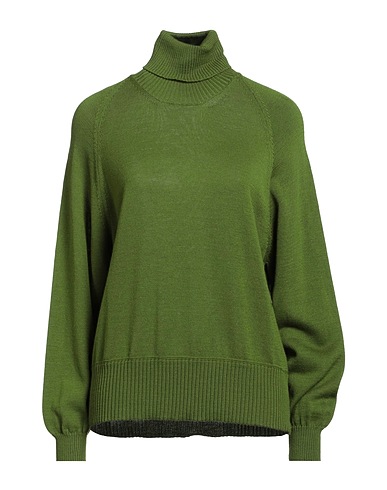 CROCHÈ Polo neck Green 50% Merino Wool, 50% Acrylic
