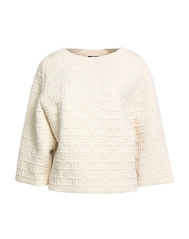ELISABETTA FRANCHI プルオーバー ベージュ レーヨン 53% / ポリプロピレン 25% / ポリエステル 22%