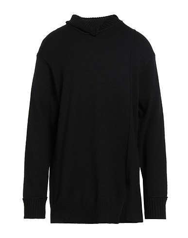 YOHJI YAMAMOTO POUR HOMME Polo neck Black 80% Wool, 20% Nylon