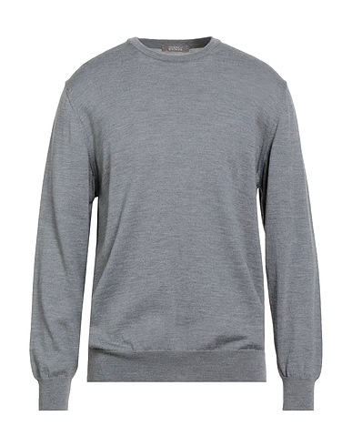 ANDREA FENZI Jumper Grey 100% Merino Wool