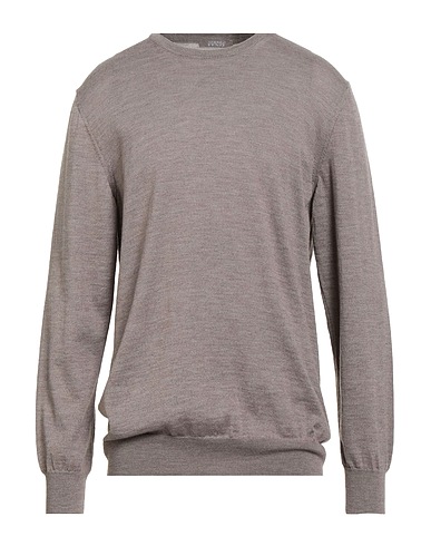 ANDREA FENZI Jumper Khaki 100% Merino Wool