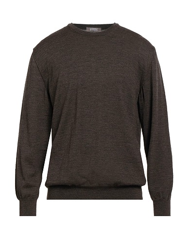 ANDREA FENZI Jumper Brown 100% Merino Wool