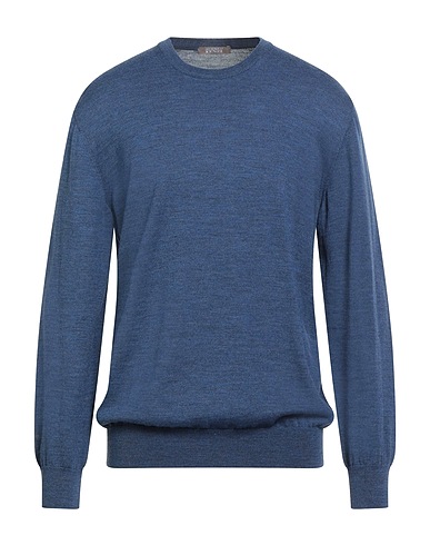 ANDREA FENZI Jumper Slate blue 100% Merino Wool