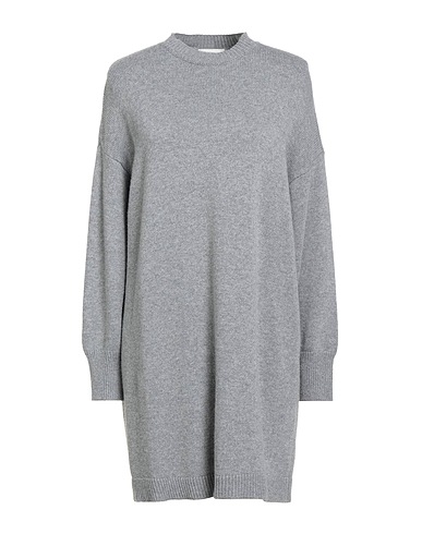 VICOLO Short dress Grey 40% Viscose, 30% Polyamide, 25% Wool, 5% Cashmere