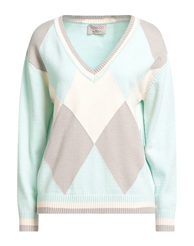 CORTE dei GONZAGA Jumper INTRECCIO Turquoise 50% Viscose, 30% Polyester, 20% Polyamide