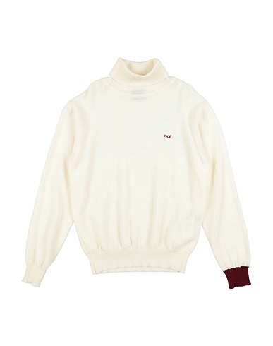 FAY Polo neck JUNIOR Cream 90% Wool, 10% Cashmere