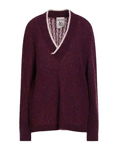 SEMICOUTURE Sweater Plum 50% Alpaca wool, 28% Polyamide, 22% Virgin Wool